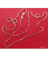 Box Chain -- Sterling Silver -- 1.2mm* -- 22 inch*  (Made in Italy)  [BN] - £16.88 GBP