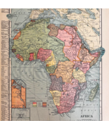 1917 Africa WW1 Era Map Atlas Of The World Antique Continent History DWUU1B - $729.90 MXN