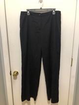 Harve Benard Sport Wool Blend Black Dress Pants Womens SZ 16 Slight Flare Leg - £10.05 GBP