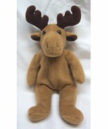 VINTAGE Mary Meyer BROWN MOOSE 9&quot; Bean Bag Stuffed Animal Toy 1996 - $16.34