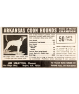 1973 Arkansas Coon Hounds Breeder Advertisement Jim Stratton Dogs Pets D... - $28.01 CAD