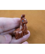 Y-LLA-SI-18) baby red LLAMA carving SOAPSTONE stone PERU FIGURINE I love... - $8.59