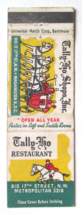 Tally-Ho Restaurant / Shops  Washington, DC 20 Strike Matchbook Cover Matchcover - £1.37 GBP