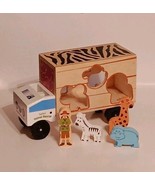 Wooden Safari Animal Rescue Shape Sorter Truck and 4 Figures Incomplete ... - €11,49 EUR