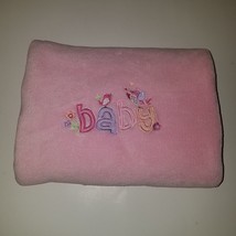 Just Born Birds Flowers Pink Fleece Baby Blanket Lovey 30&quot;x40&quot; Security - £15.55 GBP