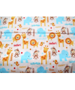 Fabric Schenck &quot;Sweet Safari&quot; Giraffe Elephant Monkey Lion Jungle $2.25 - $2.25