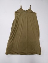 Zenana Dark Olive V-Neck Spaghetti Strap Maxi Dress- 1X - £13.86 GBP