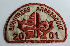2001 Scoutrees Arbrescout Canada Canadian Boy Scout Scouts Sew On Patch Camp - £10.20 GBP