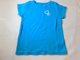The Children&#39;s Place Baby Girl&#39;s Short Sleeve Shirt Blue Hearts Size Variations - £10.04 GBP