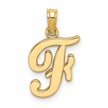 10K Polished F Script Initial Charm 10K6422F - £103.74 GBP