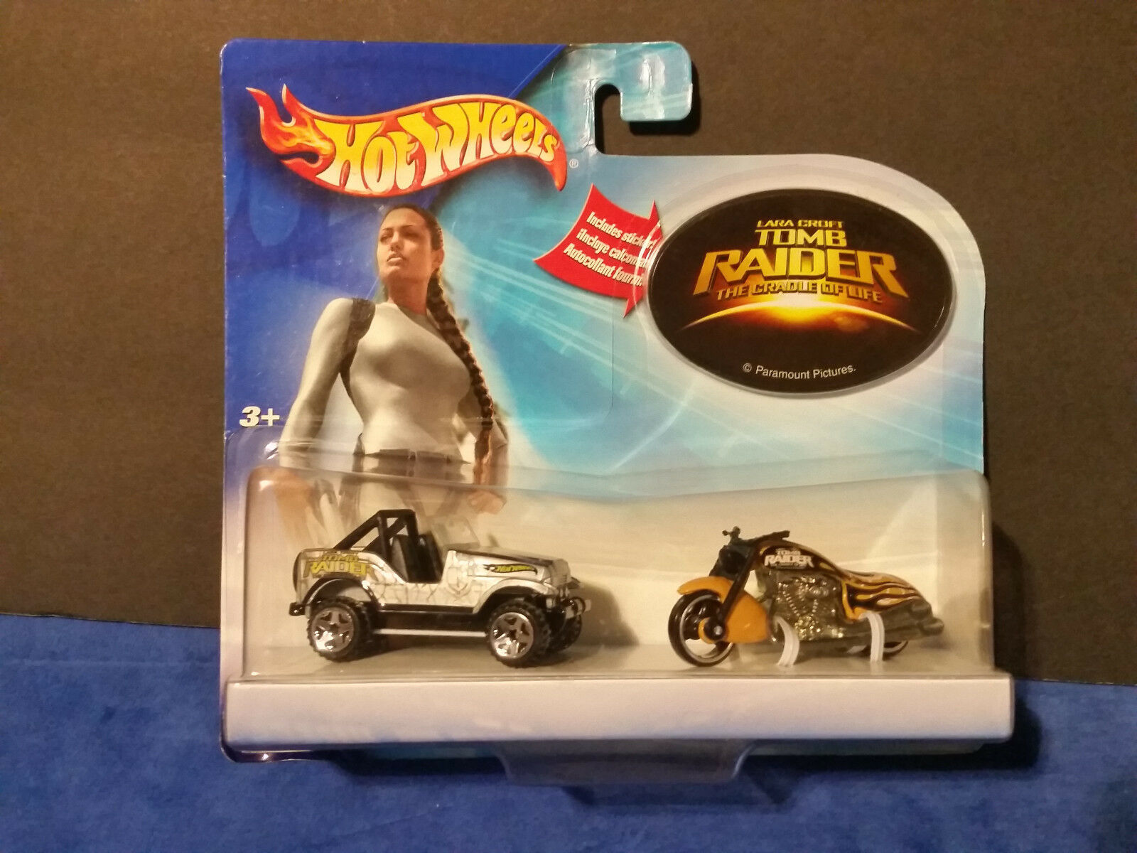 HOT WHEELS 2003 LARA CROFT TOMB RAIDERJEEP AND SCORCHIN' SCOOTER ERROR