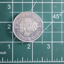 Vintage 1972 Pals of Pleasure Carnival Club Swan Lake Mardi Gras Coin - £6.32 GBP