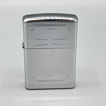 Zippo Windproof Lighter Etched Cross Design Polished Chrome Finish 2005 - £19.45 GBP