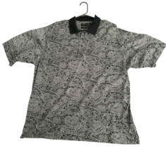 VTG Nicklaus Golf Polo Mens L 90s Paisley AOP Casual Double Mercerized C... - $28.45