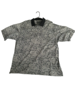 VTG Nicklaus Golf Polo Mens L 90s Paisley AOP Casual Double Mercerized C... - $535.21 MXN