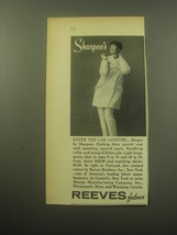 1959 Reeves Fabric Advertisement - Fashion by Sharpees - Enter the car c... - £11.72 GBP