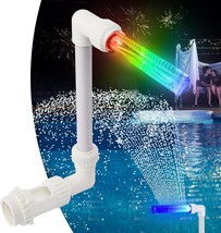 7 Color LED Light Swimming Pool Fountains for Above Inground Pool Cooler Waterfa - £46.65 GBP