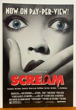 1996 SCREAM MOVIE Promo 4x6&quot; Postcard Pay-Per-View Ad Drew Barrymore Wes Craven - £7.36 GBP