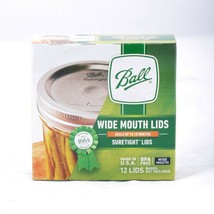 BALL Wide Mouth Canning Lids Box of 12 - £6.20 GBP
