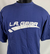 Vintage LA Gear T Shirt Promo Tee Blue White Men’s Large Sneakers 80s 90s - £23.52 GBP