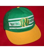 Vintage 80s NOTRE DAME Fighting Irish Mesh Snapback Trucker HAT / CAP - £62.27 GBP