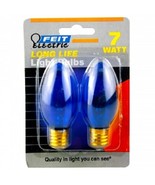 2 Pack 7 Watt C9 Blue Long Life Light Bulbs - £1.34 GBP