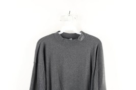 Vintage 90s Reebok Mens Large Faded Mock Neck Long Sleeve T-Shirt Charcoal Gray - £31.34 GBP