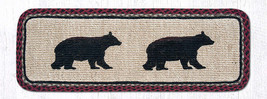 Earth Rugs WW-395 Cabin Bear Wicker Weave Table Runner 13&quot; x 36&quot; - £35.60 GBP