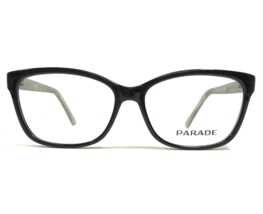 Parade Eyeglasses Frames 1736 BLACK Green Abstract Cat Eye Full Rim 54-16-135 - £36.64 GBP