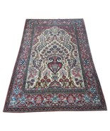 Handmade Antique Persian Isfahan Prayer Rug 4.6&#39; x 6.8&#39; (140cm x 207cm),... - $4,028.22 CAD