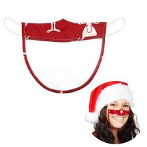 5pcs Christmas Face Mask Cover Washable Clear Shield Face Visor Elk Pattern - £19.62 GBP