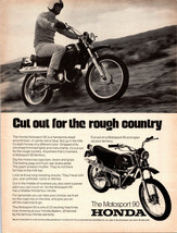 Vintage 69 Honda Motosport 90 Motorcycle Print AD Cut Out For The Rough ... - £4.58 GBP