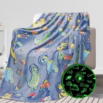 Glow In The Dark Blanket Dinosaur Gifts For Boys For Kids Dinosaur Toys ... - £26.74 GBP
