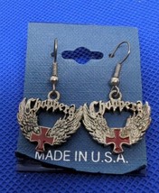 Sterling Silver &#39;Eagle Wings CHOPPER earrings- biker * harley* motorcycle - £15.50 GBP