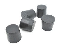 1&quot; Solid Black Rubber Stoppers  Tapered Plug  Rubber Cork  Fits 1&quot; ID - £9.95 GBP+