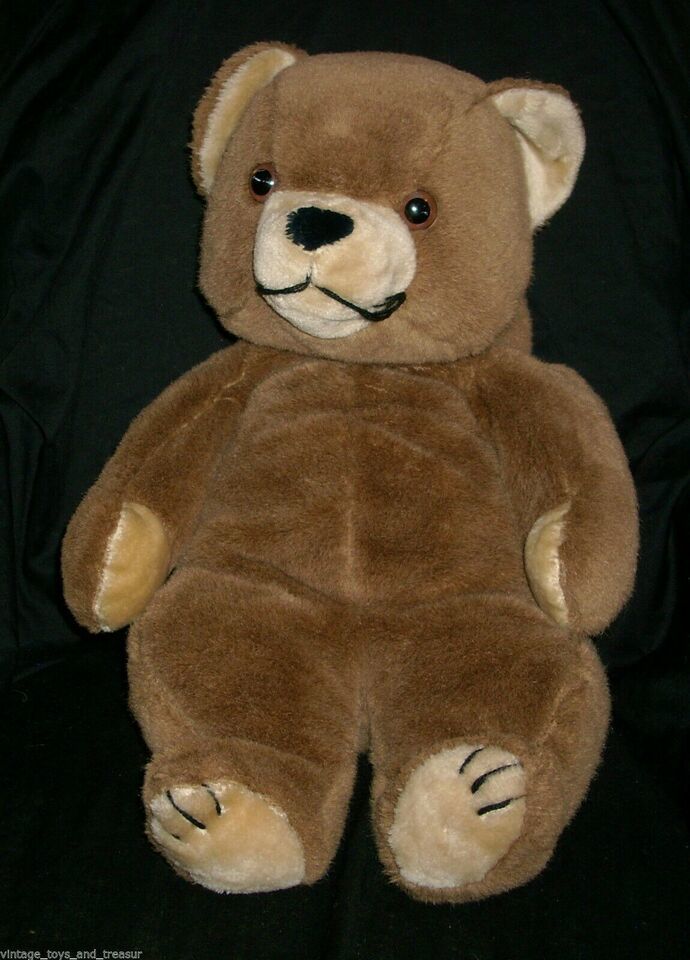 18" BIG VINTAGE ANTICS BROWN TEDDY BEAR STUFFED ANIMAL PLUSH TOY POTBELLY HUGE - £44.14 GBP