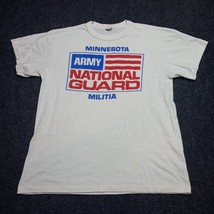 VINTAGE Minnesota Army National Guard Militia Single Stitch Tee Shirt Ad... - $27.77