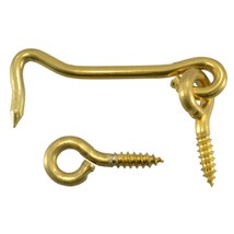 5/32&quot; x 2-1/2&quot; Solid Brass Gate Hooks (25 pcs.) - £75.61 GBP