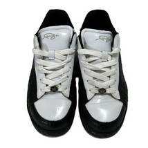 Fubu Sneakers Men Size 8.5 11083-90A Black/White Patent Leather w/O.G. Box RARE - £111.47 GBP