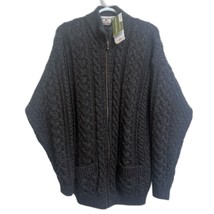 NWT Carraig Donn 100% Pure New Wool Cardigan Sweater Zip Jacket Men Larg... - $98.99