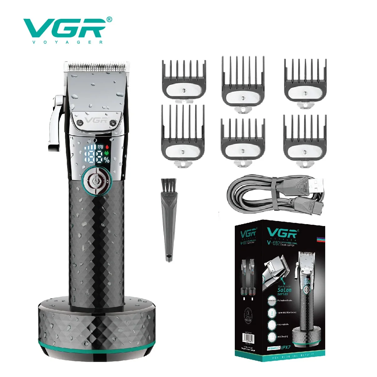 VGR Hair Trimmer Rechargeable Hair Clipper Professional Hair Cutting Mac... - $57.74+