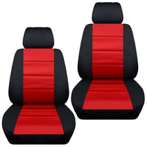 Fits Honda Civic Front Seat Cover 1996-2020 Black Red Cotton - £57.67 GBP
