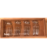 4 TAG BRAND Stainless Mouse Cheese Markers Forks Sharp, Soft, Mild, Hard... - $17.57 CAD