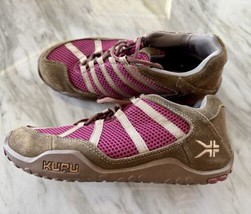 Kuru Chicane Brown with Pink Hiking Trail Sneaker Shoes Womens Size 8.5 - £31.91 GBP