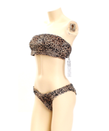 Paper Heart Swim Leopard Print Ribbed Bikini Swim Set Swim Suit Women&#39;s ... - £29.85 GBP