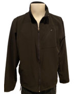 Champion Black Windbreaker Zip Front Long Sleeve Men&#39;s Size L - $13.02 CAD