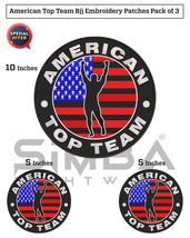 Pack of 3 American Top Team BJJ Embroidery Patches BJJ Gi Patches BJJ Pa... - $30.99
