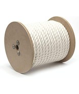 KingCord 644371TV Cotton Twisted Rope Reel 3/8&quot; x 300&#39;, White - £82.25 GBP