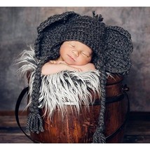 Frosted Charcoal Faux Mongolian Fur Photography Prop 18&quot;X20&quot;, Newborn Pr... - £20.45 GBP