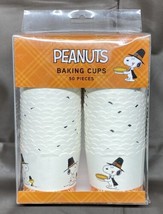 Peanuts Snoopy Autumn Thanksgiving 50 Paper Baking Cups Candy Cupcake Liners - £13.41 GBP